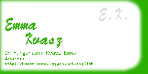 emma kvasz business card